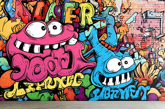 create cartoon doodle art illustration for your project
