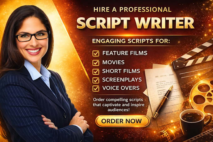 write professional short film script screenplay with engaging story and dialogue