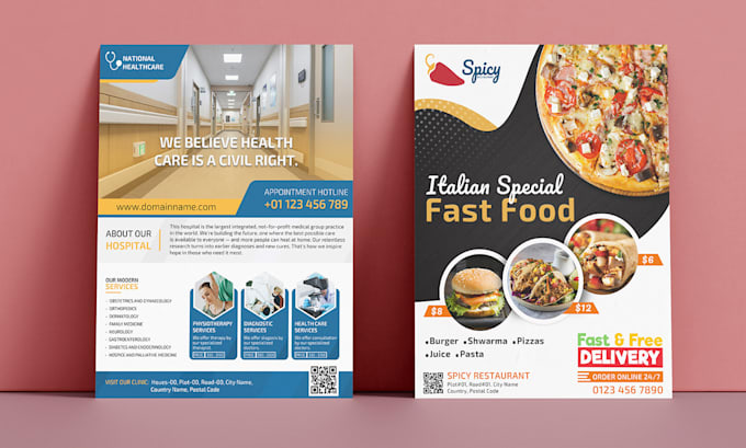 design simple flyer, menu, brochure or poster graphic