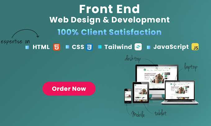 build exciting landing page for your website with html, CSS, tailwindcss and js