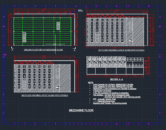 make design of racks based on your storage requirement