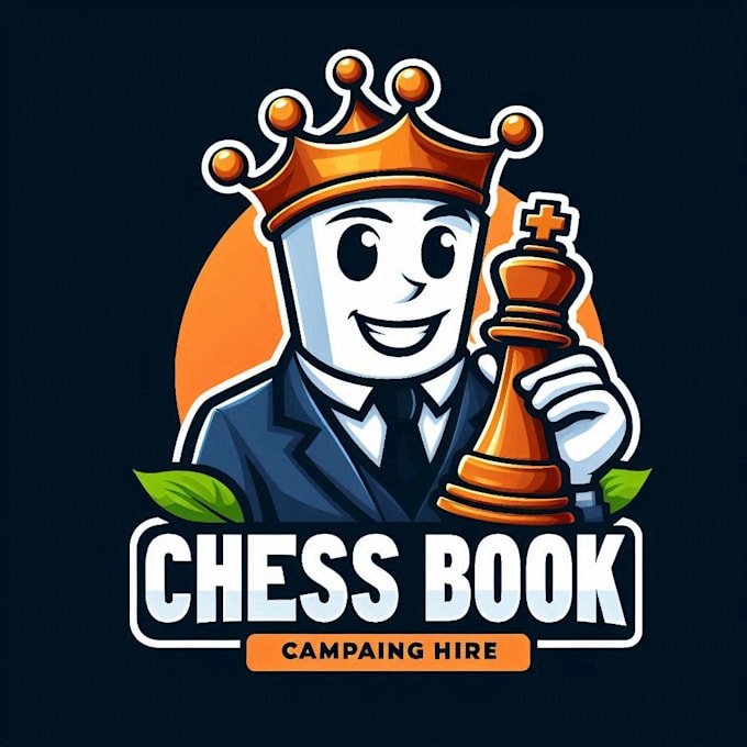 do awesome chess book mascot logo design with express delivery