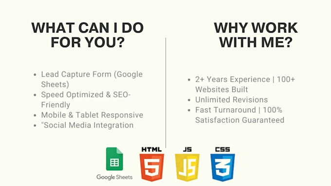 develop a lead generation website with form integration