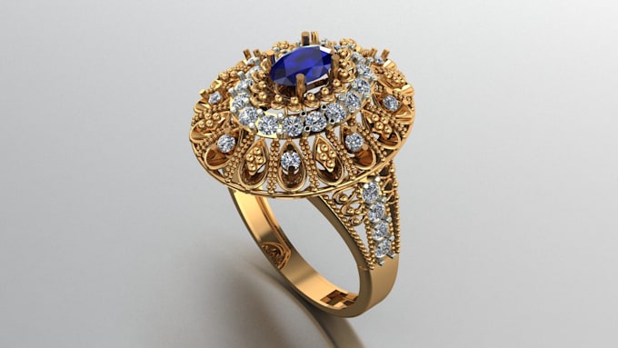 design 3d jewelry cad design and render it