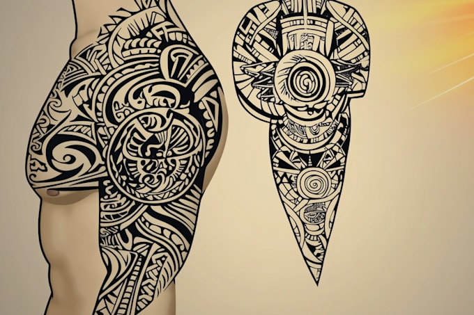 design a polynesian maori tribal tattoo