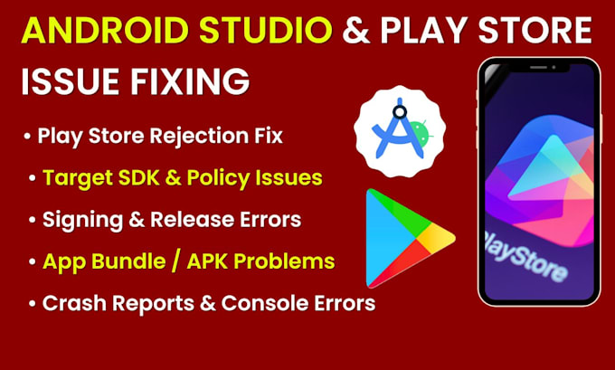 fix android app bugs and android studio projects