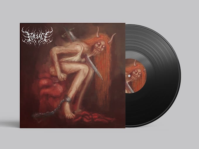 create dark art album cover for metal and heavy music