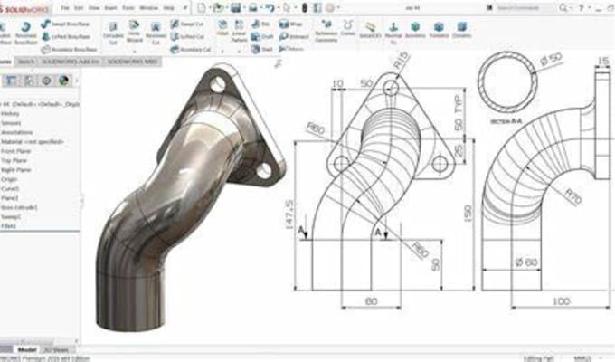 Create 3d models in solidworks from 2d drawings or sketches by ...
