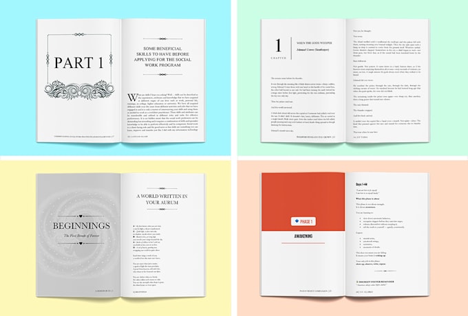 do book formatting, layout design, manuscript formatting and book typesetting