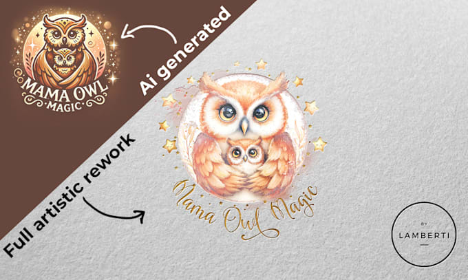 redraw, redesign, refine and enhance your ai generated logo