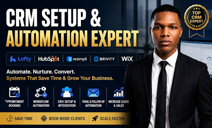 hubspot crm automation lofty resimpli brivity idx website wix zapier integration