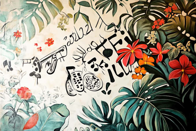 create wall art, amazing mockup, decal, murals, graffiti