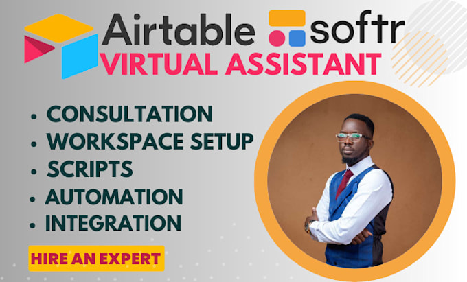 setup airtable database, softr website automation, zapier, make com automation