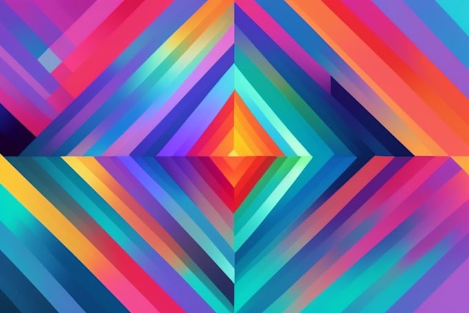 create abstract geometric digital art