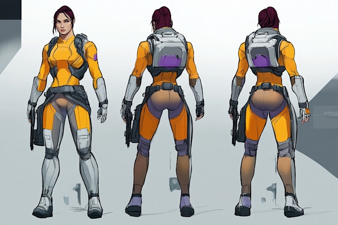 draw fantasy or sci fi concept character