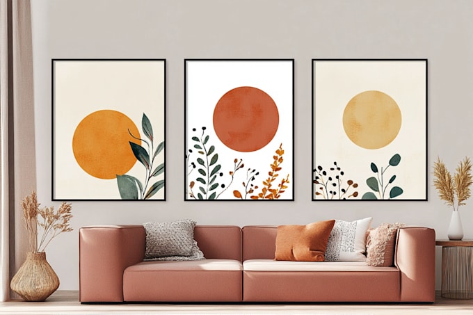 design minimalist boho abstract printable wall art