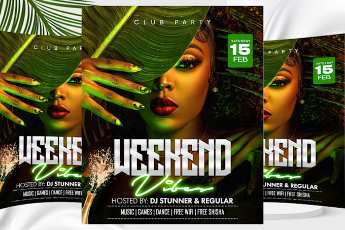 create exceptional party flyer, club or event flyer design