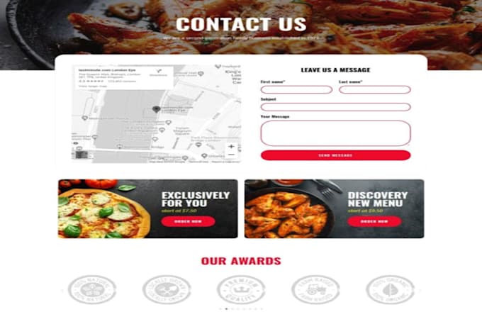 design and develop responsive wordpress websites for fast food business