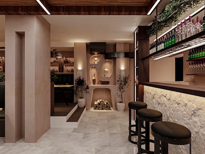 interior design rooms and restaurant