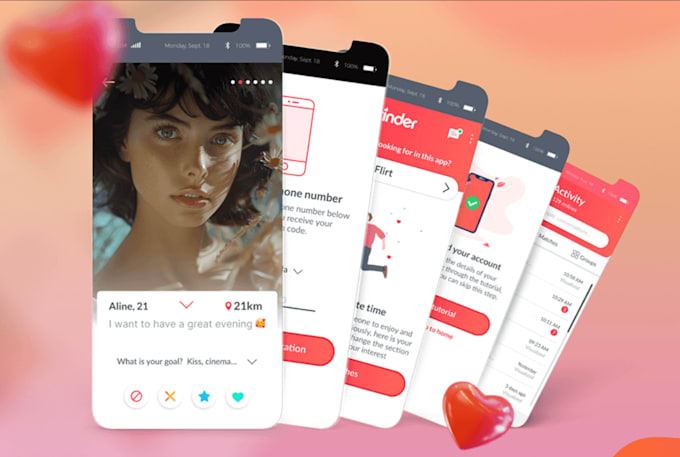 Do ui ux design for apps and website, icon, button, form, transition ... image.