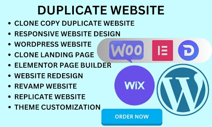 duplicate wordpress website design replicate clone copy redesign elementor pro