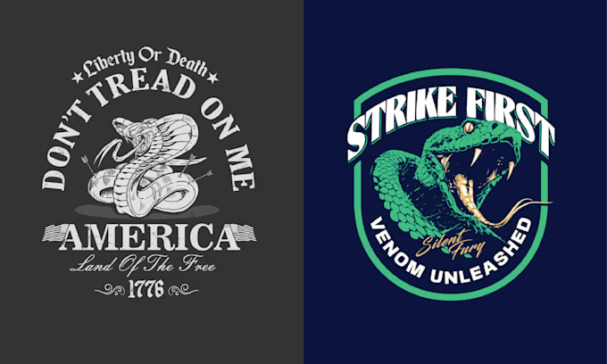 make amazing t shirt crown snake logo