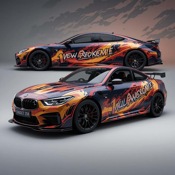 make a racing sport car wrap design