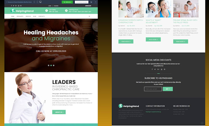 design chiropractic medicare landing page website chiropractic website