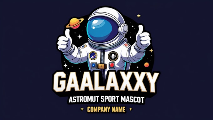 amazing professional galaxy mascot logo custom design