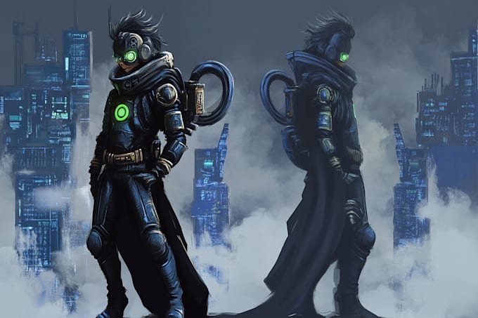 draw sci fi or fantasy concept art illustration characters