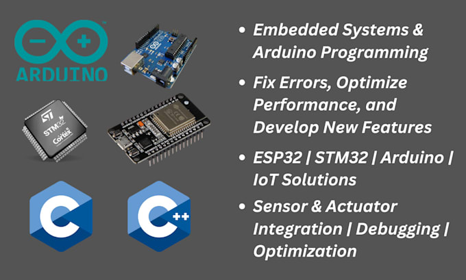 develop arduino, esp32, and stm32 projects in c and cpp