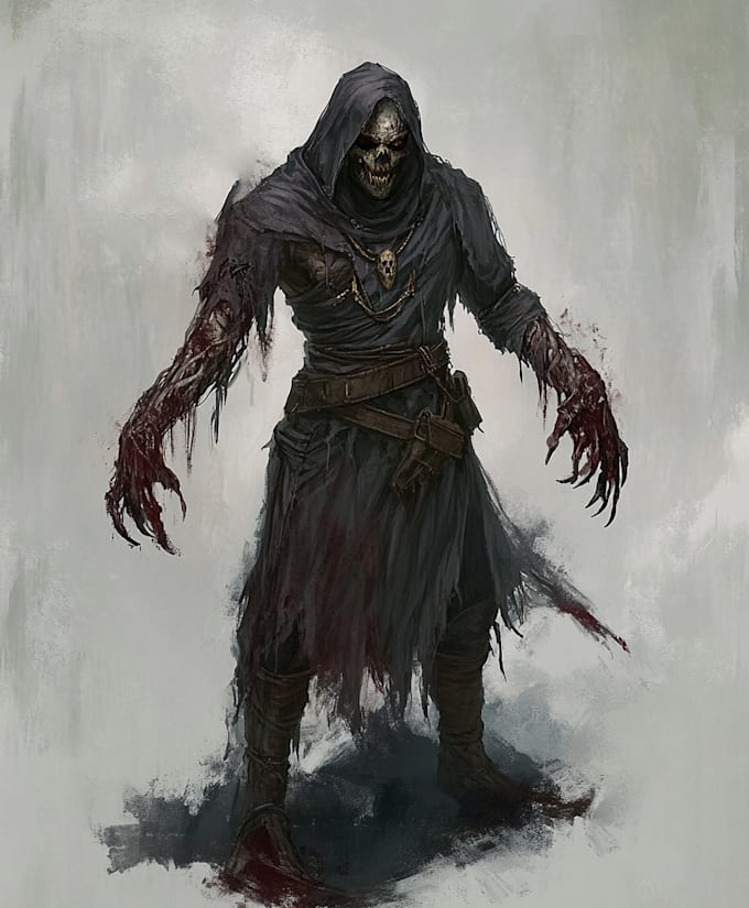 make  fantasy horror characters or fantasy horor book cover