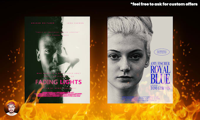 design cinematic movie poster, professional pitch deck
