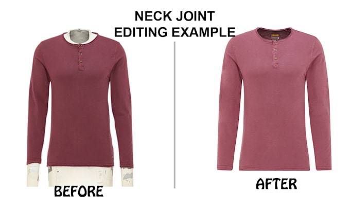 do professional ghost mannequin, neck joint, and apparel photo editing service