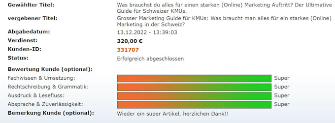 relevant german sales texts for you