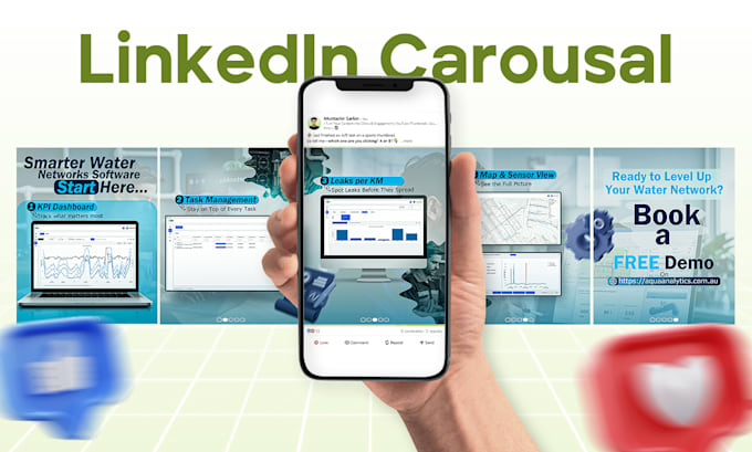design linkedin carousel and instagram carousel