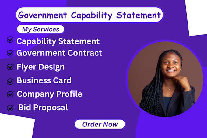 design an effective government capability statement and capability statement