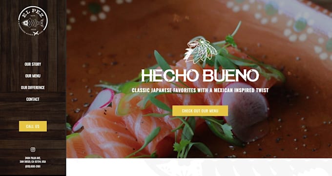 create and professional restaurant website