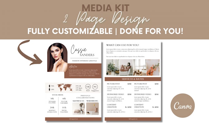 design an aesthetic media kit