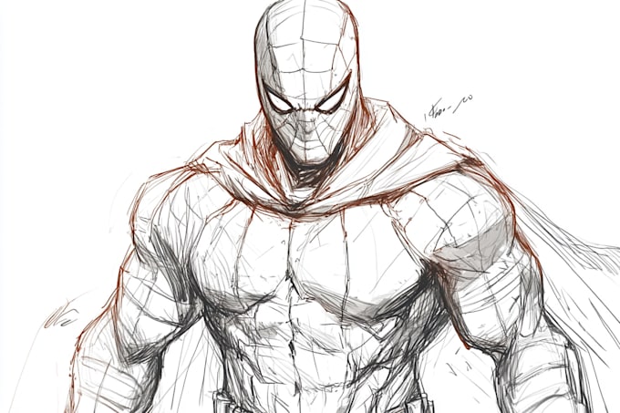 draw superhero character for you