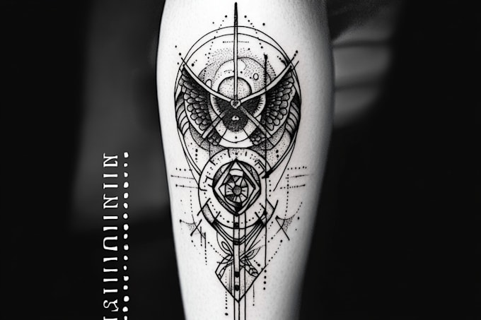 make a geometric tattoo design