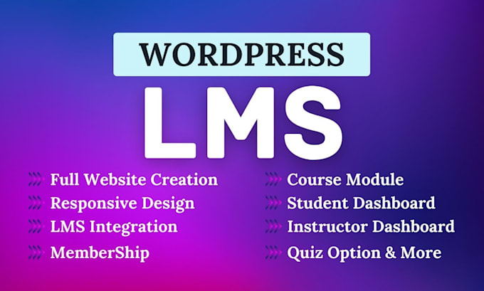 develop elearning wordpress lms website, membership website