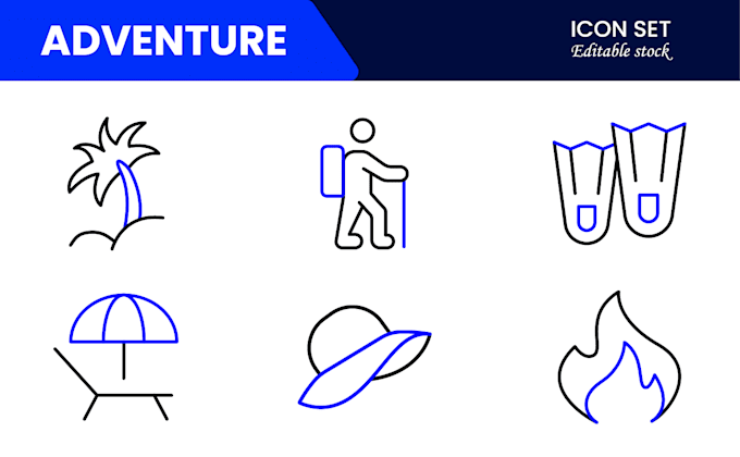 create unique vector icon designs for websites, apps