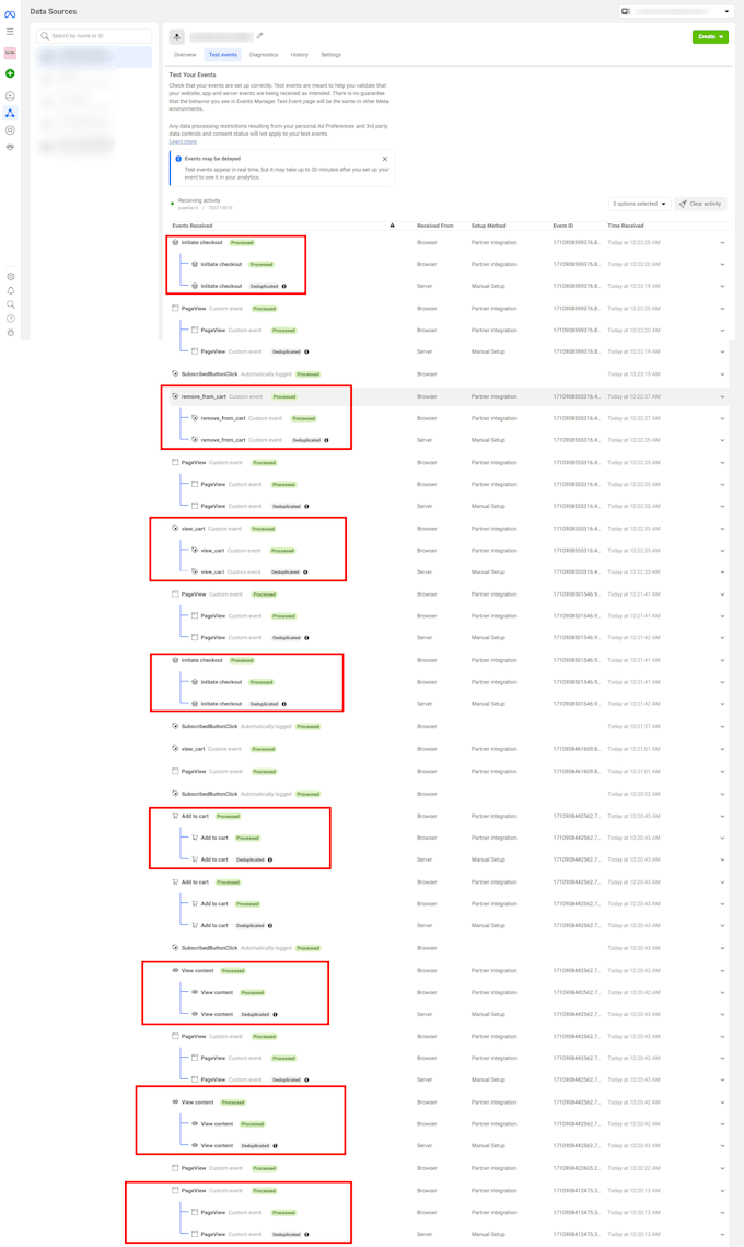 setup facebook pixel meta conversion api and ga4 server side tracking GTM ga4