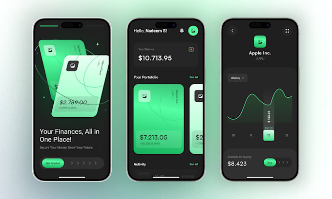 design fintech app, web3 websites ui ux design in figma