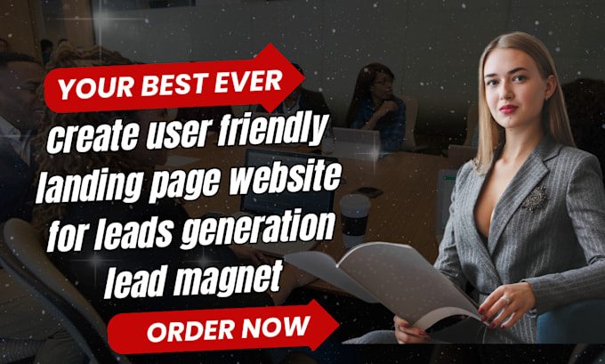 create user friendly landing page website for leads generation lead magnet
