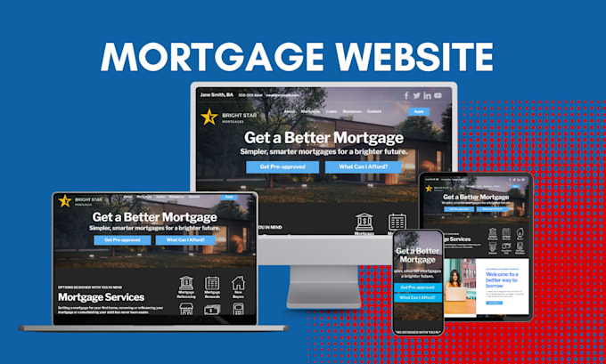 do mortgage website design and redesign, set up mortgage calculator