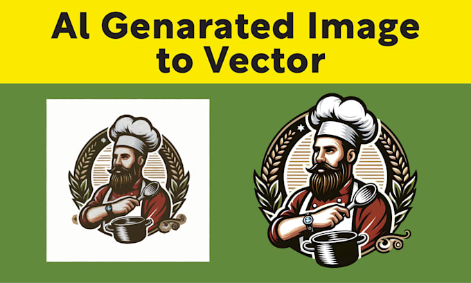 convert ai generated logo, sketch, image to vector