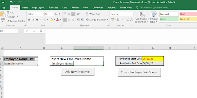 build a custom excel or google sheets time payroll tracker