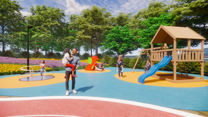 Make a 3d modeling of the playground for you by Afrizzal337 | Fiverr